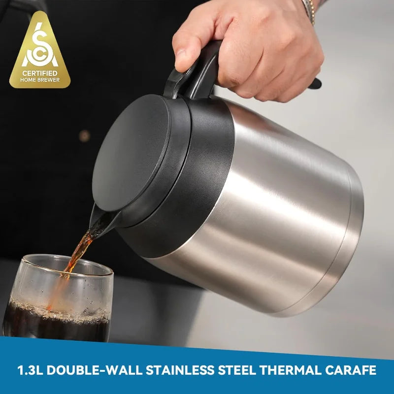 Bonavita 8 Cup Drip Coffee Maker Machine, One-Touch Pour Over, Auto Pause Brewing with Stainless Steel Thermal Carafe, BV1901TS