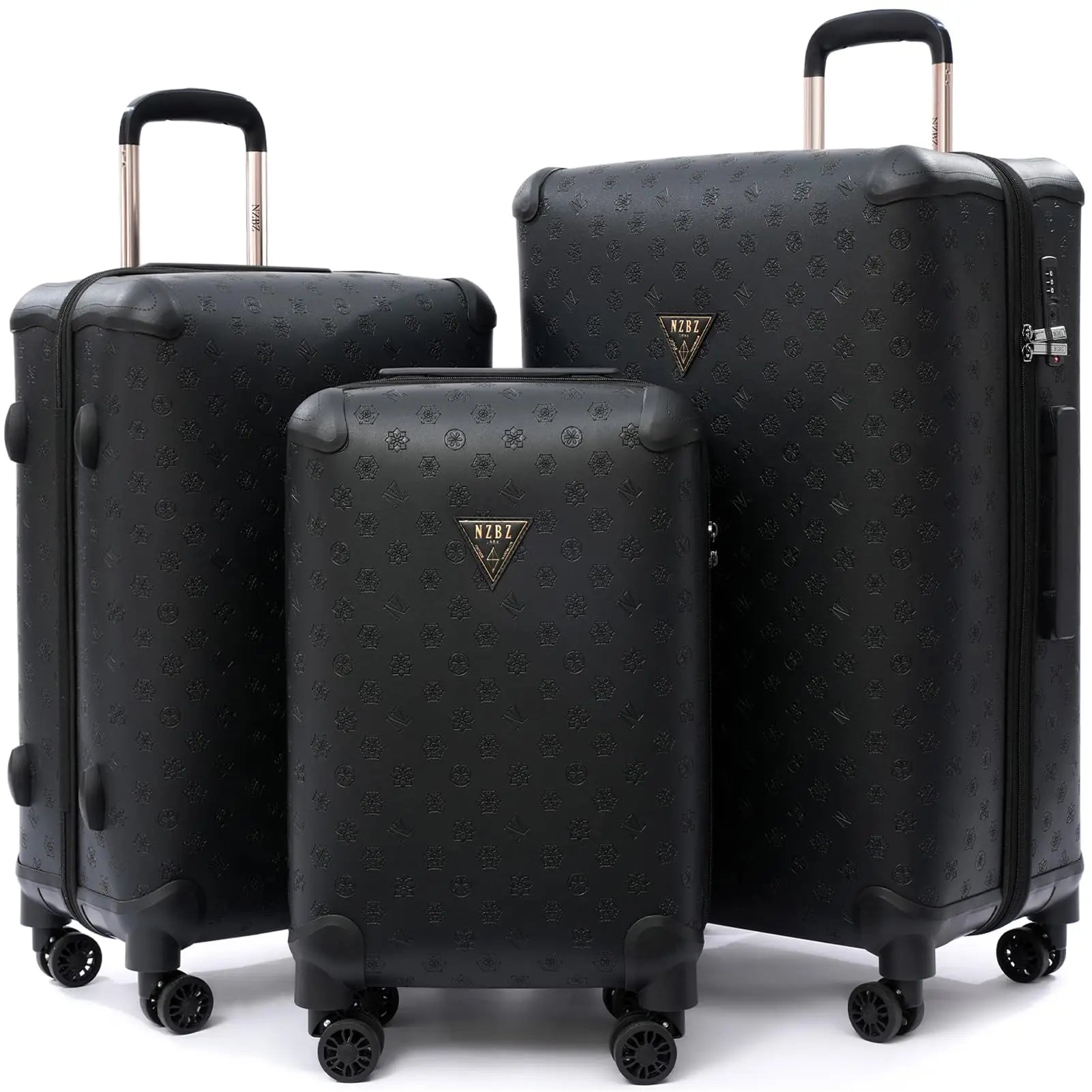 Vintage Luggage Set Luxury Travel Suitcase Artificial Leather Luggage 3PCS Large Capacity Suitcase with Double Spinner Wheels