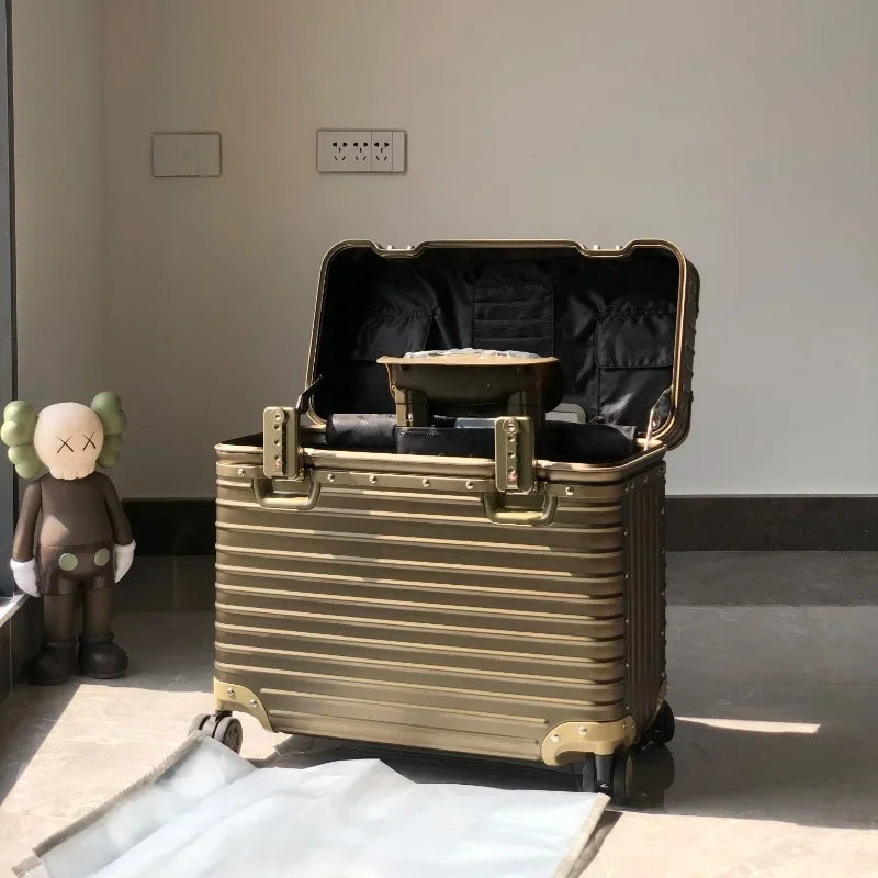 German Luggage Trolley Case Magnesium Aluminum Alloy High-grade Sense Storage Box Travel Case Outdoor Airplane Large Capacity