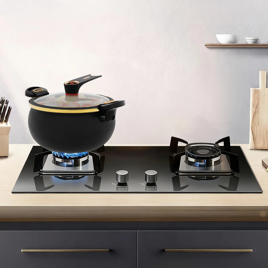 Micro Pressure Cooker, Non-Stick Pot, 8L Multi-Function Round Micro Pressure Cooking Pot for Various Stoves , for 5-7 People