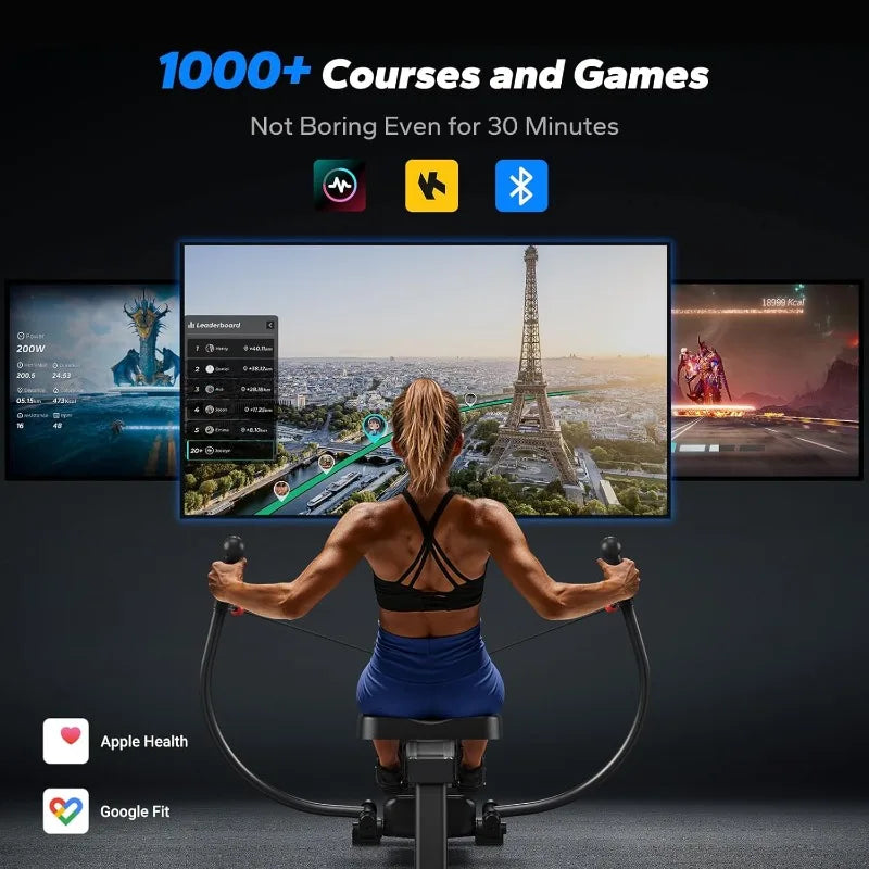 Sculls Rowing Machines for Home, Magnetic Rowing Machine with 16-Level, Simulate Real Row, Ultra-Quiet Rower, MERACH App