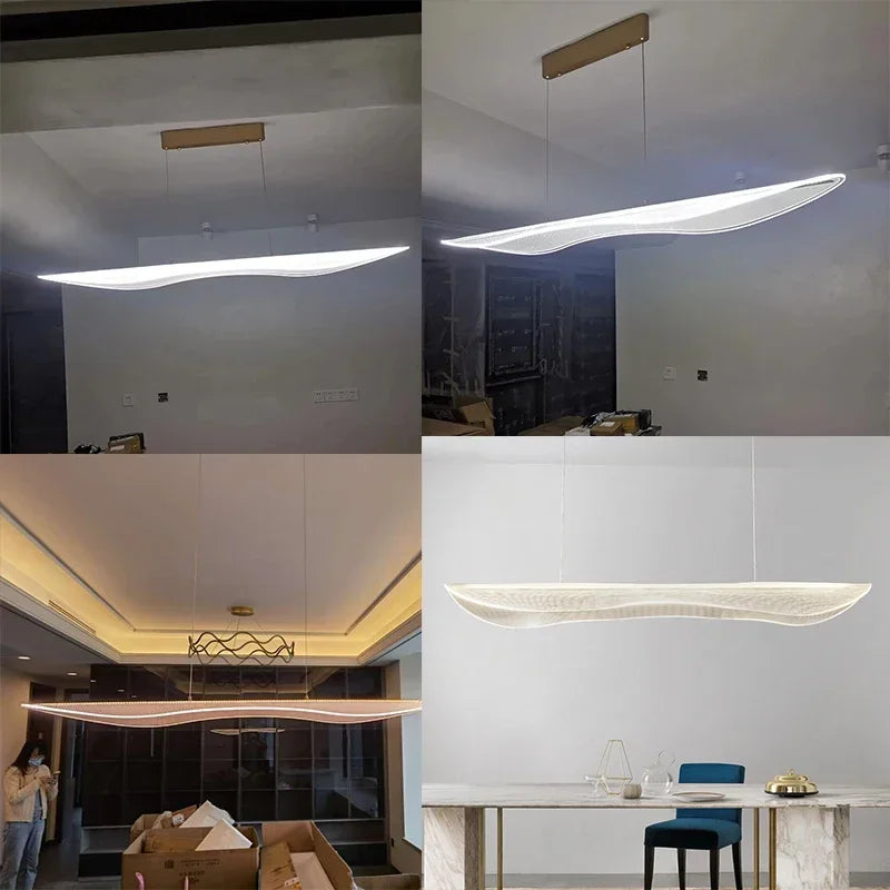 Modern Minimalist LED Acrylic Chandelier for Living Room Dining Room Dining Table Kitchen Home Decoration Chandelier