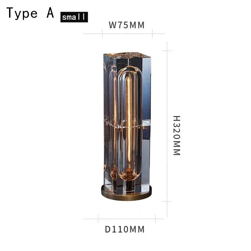 Nordic Luxury Crystal Desk Lights Modern Living Dining Room Art Lighting Bedroom Bedside Reading Copper Table Fixtures