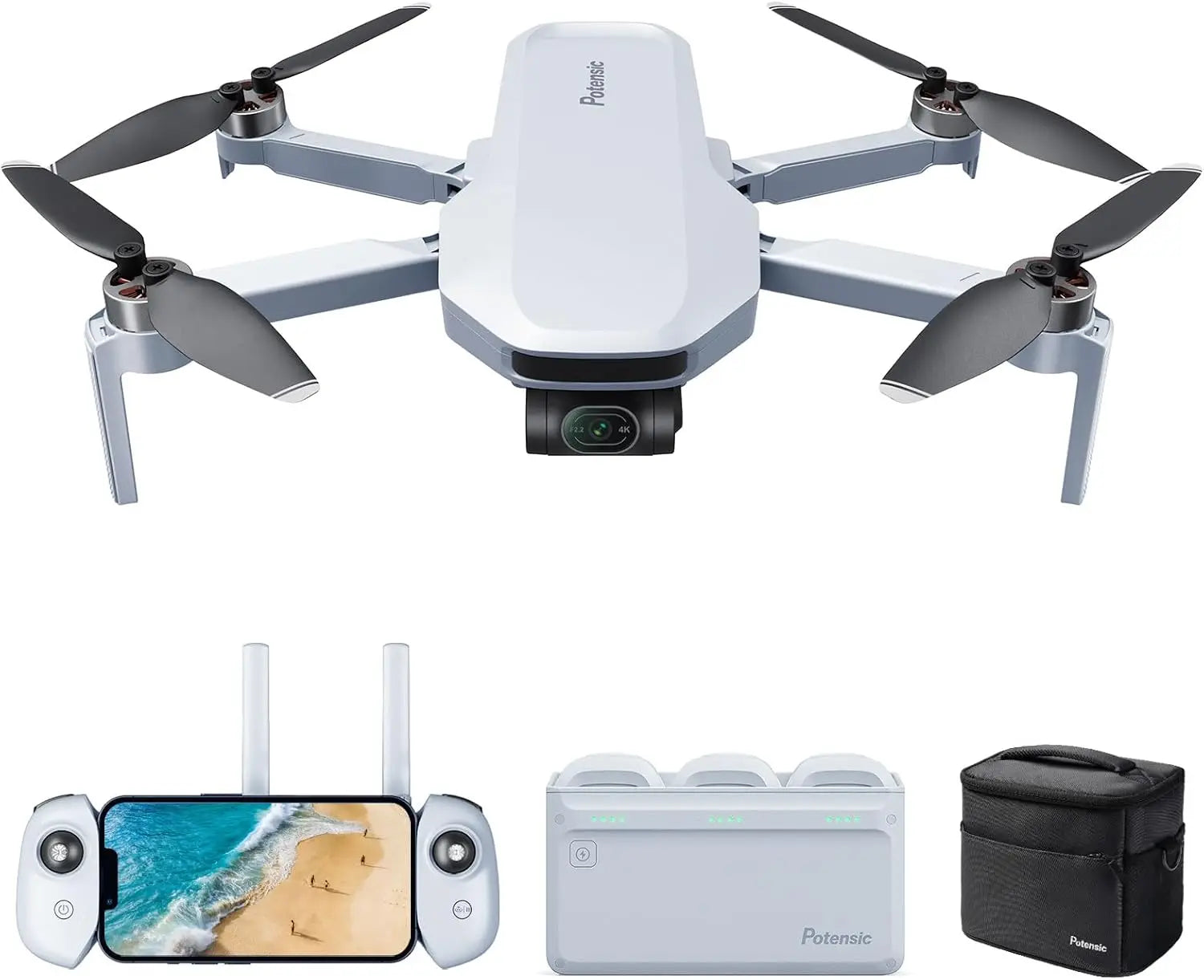 ATOM 3-Axis Gimbal 4K GPS Drone, Under 249g, 96 Mins Flight, Max 6KM Transmission, Visual Tracking, 4K/30FPS QuickShots