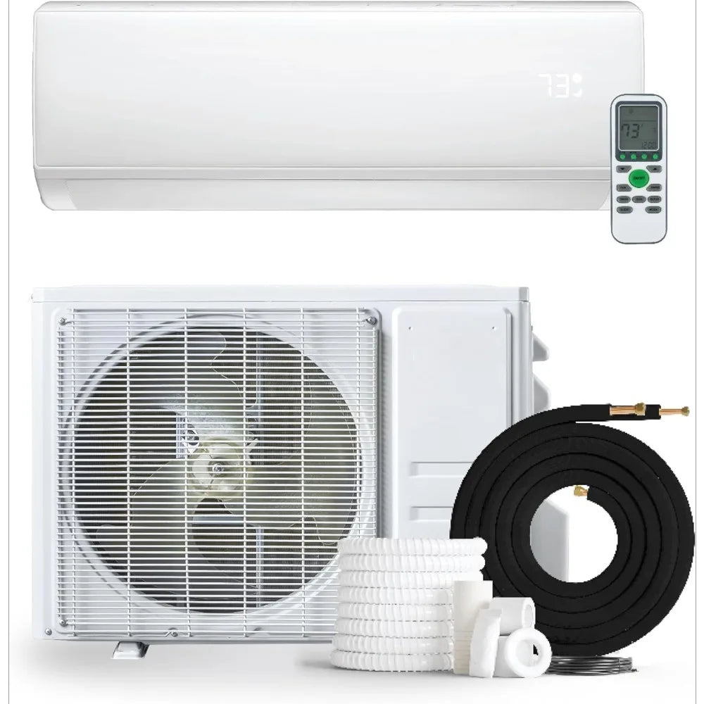 12,000 BTU 115V Ductless Mini Split Air Conditioner & Heat Pump – 17 SEER2 Inverter AC System – Pre-Charged – 13FT Installation