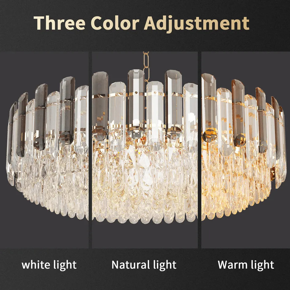 Luxury Crystal Chandelier Light Super Bright Pendant Ceiling Light for Home Hotel Funiture