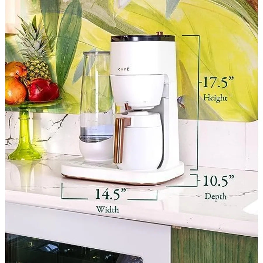 Specialty Grind and Brew Coffee Maker with Single-Serve Option 10-Cup Thermal Carafe for Home Use WiFi Enabled Smart Technology