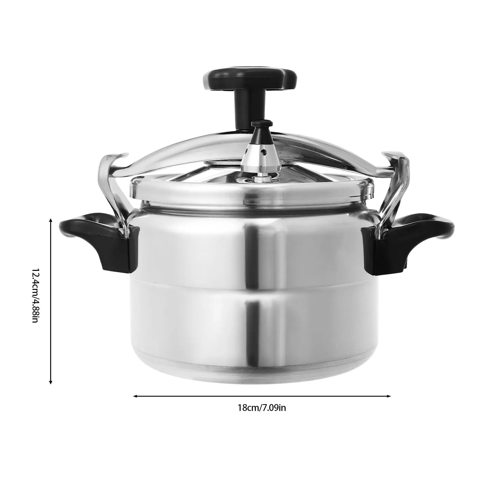 Pressure Pot, Aluminum Pressure Cooker, 3L/3.17Qt Capacity for Open Fire, Induction, Electric, Gas (3L/3.17Qt)