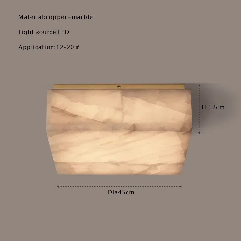 Luxury Modern Natural Marble Ceiling Lamp Led Home Decor Bedroom Ceiling Light Marble Living Room Hallway Light