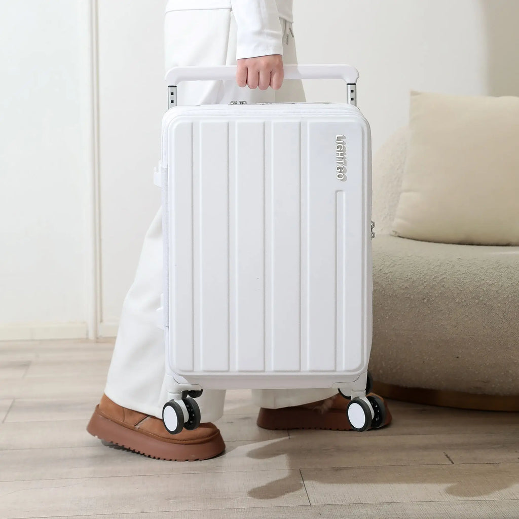 USB C Charging TSA Lock Suitcase 20 Inch Carry On 24 28 Inch Checked Luggage, Hardshell 90/10 Split Silent Spinner Wheels