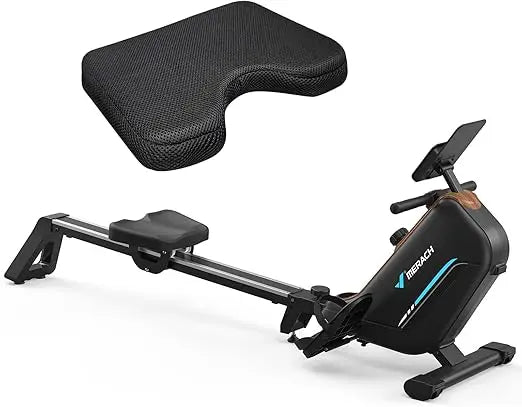Home Fitness Rowing Machine: Electromagnetic Resistance with Adjustable Cushioned Seat and 16-Level Tension Control