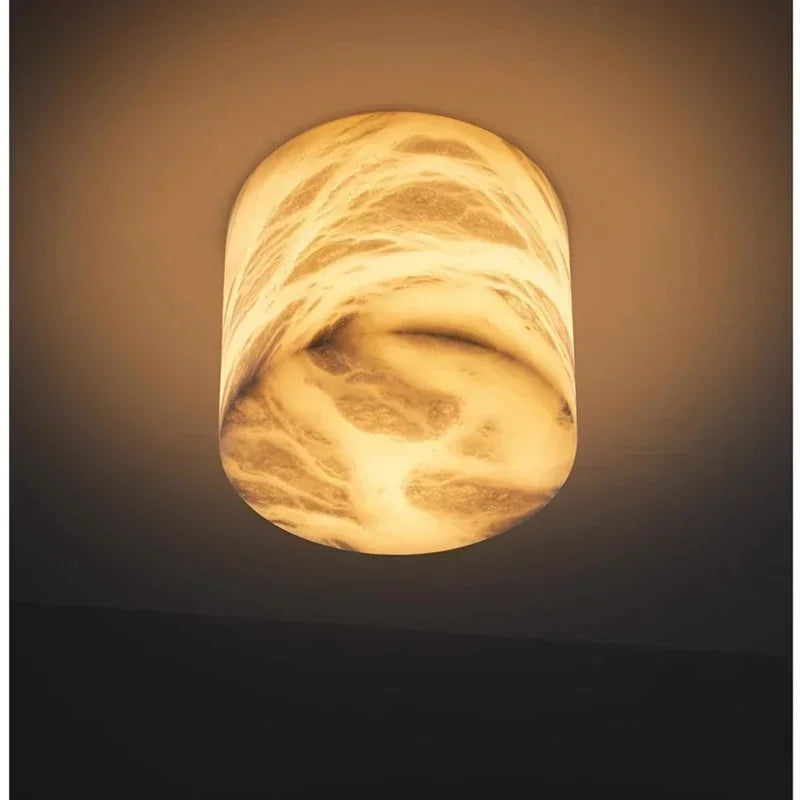 2025 Modern Home Decoration Small Marble Ceiling Lamp Led 2024 New Design Spanish Marble Lustres for Bedroom Hallway