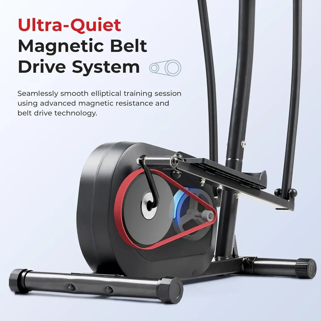 YC-Health & Fitness Smart Upright Elliptical w/Pulse Sensor Built-in, Indoor Full-Body Cross-Training & Cardio Exercise Machine