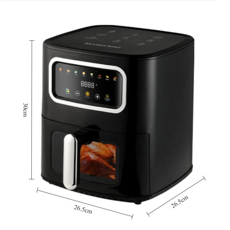 Convenient High-power Air Fryer Large Capacity Screen Touch Control Visual Air Fryers Multi Functional Household Appliances
