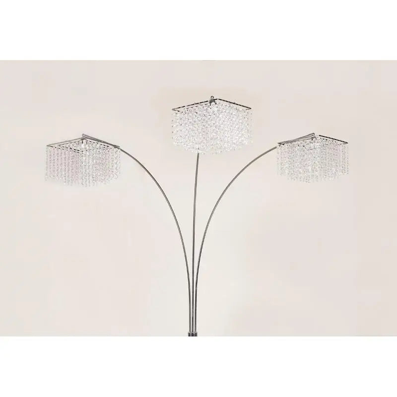 Modern Design Luxury Multi-Head Arc Floor Lamp with Crystal Accents for Living Room Decor