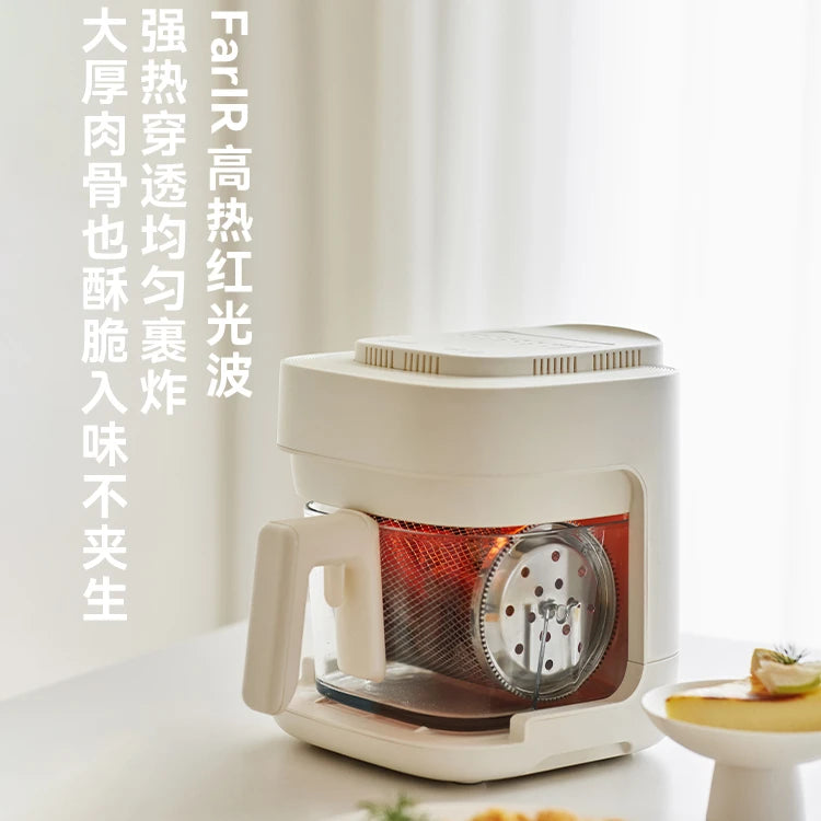 AUX  instant glass box air fryer glass home visualization multi-function smart electric fryer no turn over  air fryers