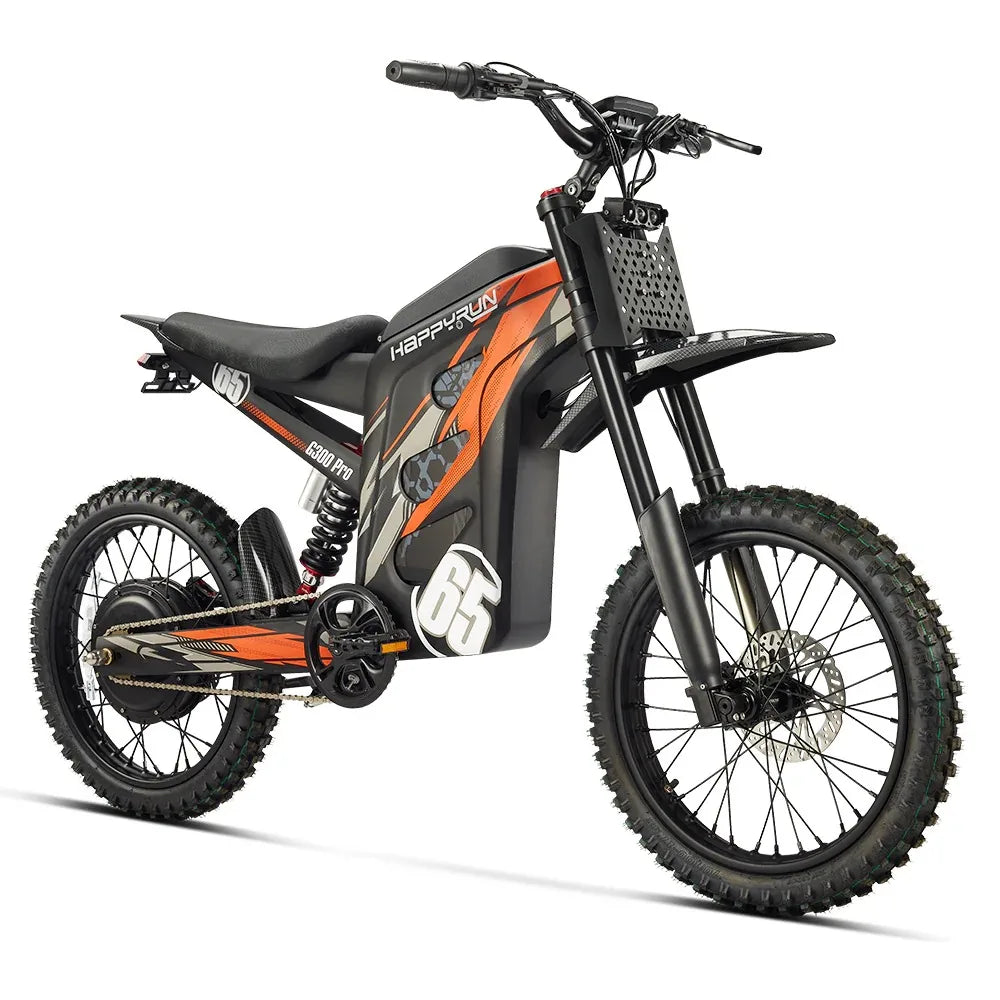 HAPPYRUN Tank G300 Pro Electric Dirt Bike 3000W Motor 72V 30Ah Battery