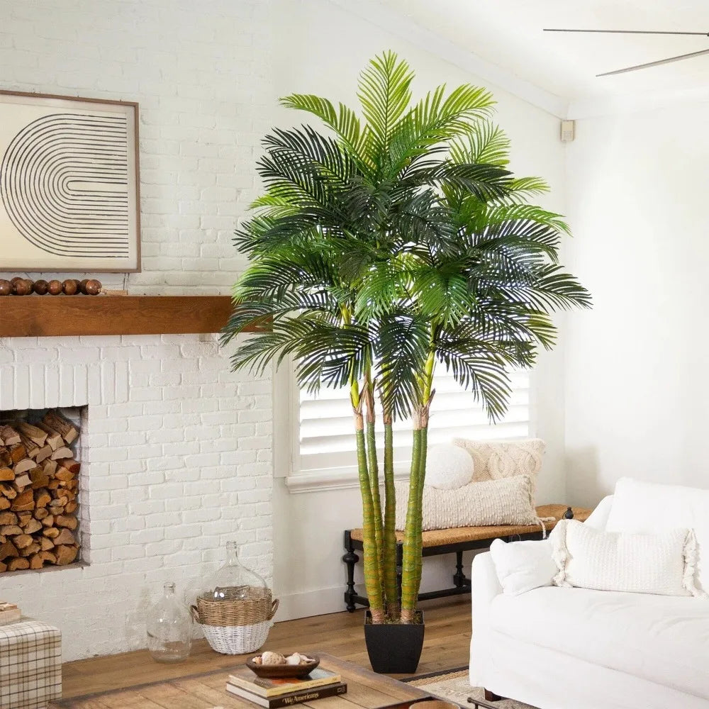 9.5’ Giant Five Stalk Artificial Areca Palm Tree Home Decor