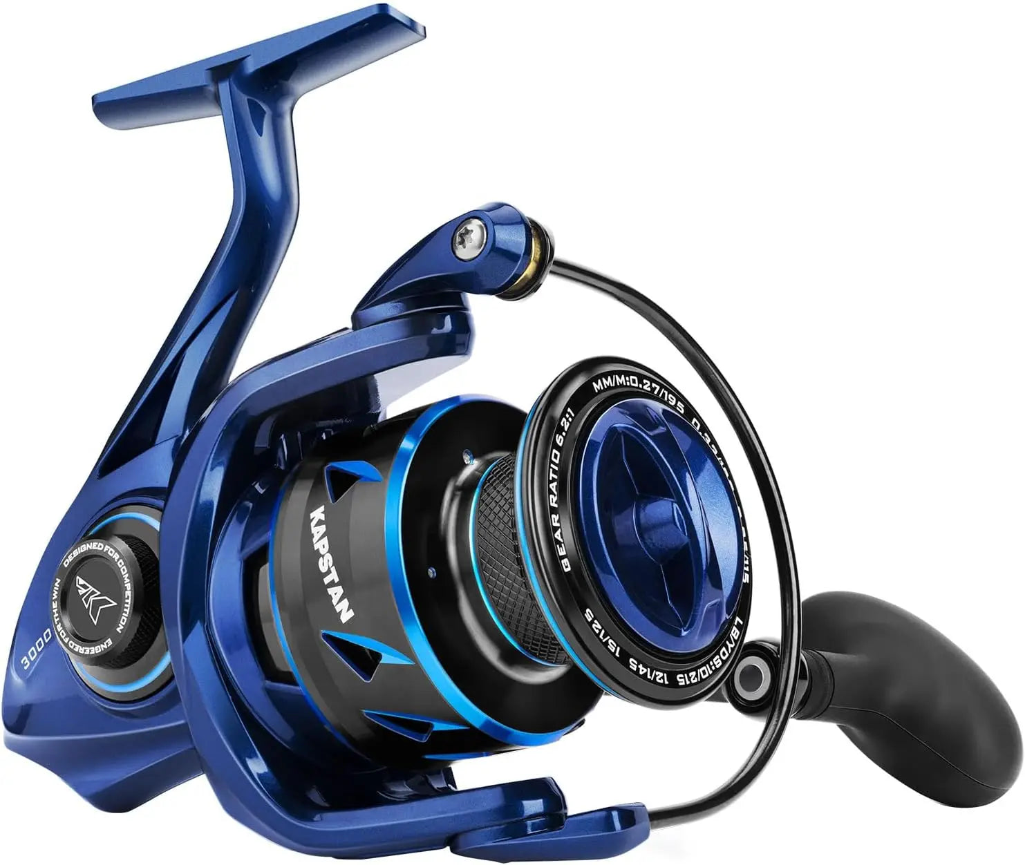 Fishing reel, up to 55 pounds maximum resistance, IPX6 waterproof and corrosion resistant bearing system