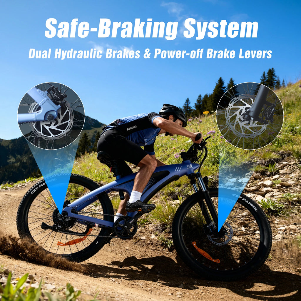HUANCI Q5 Mountain e bike 2000W electric bike ebike 48V20AH electric bicycle 27.5inch off-road tire Hydraulic brakes Ebike adul
