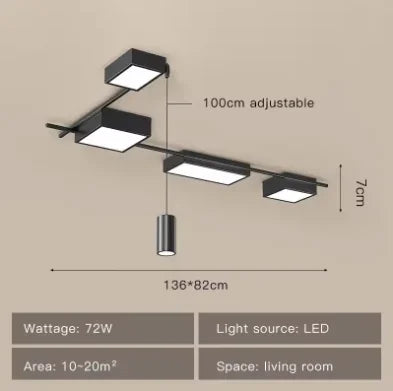 Modern Minimalist LED Ceiling Light Iron Nordic Creative Restaurant Pendant Light Room Bedroom Black Style Lamps for Living Room