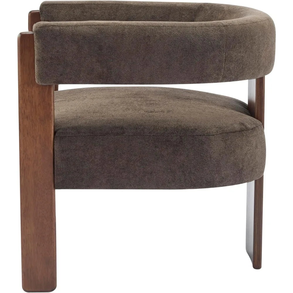 Modern Velvet Accent Chair by Christopher Knight Home, Wooden Frame Lounge Sofa for Living Room