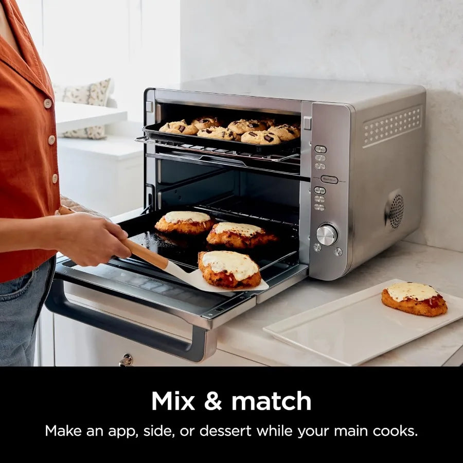 Air Fryer Toaster Oven Double Stack XL Countertop Oven with 12-in-1 Functions Designed for Large Meals Including 4.5lb Chicken