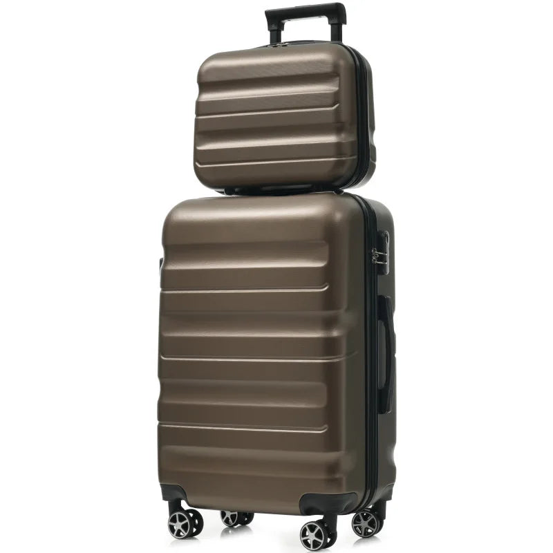 6 Pieces Set of ABS Hard Shell Luggage  Lightweight and Durable Luggage With Dual Rotating Wheels Suitable for Travel