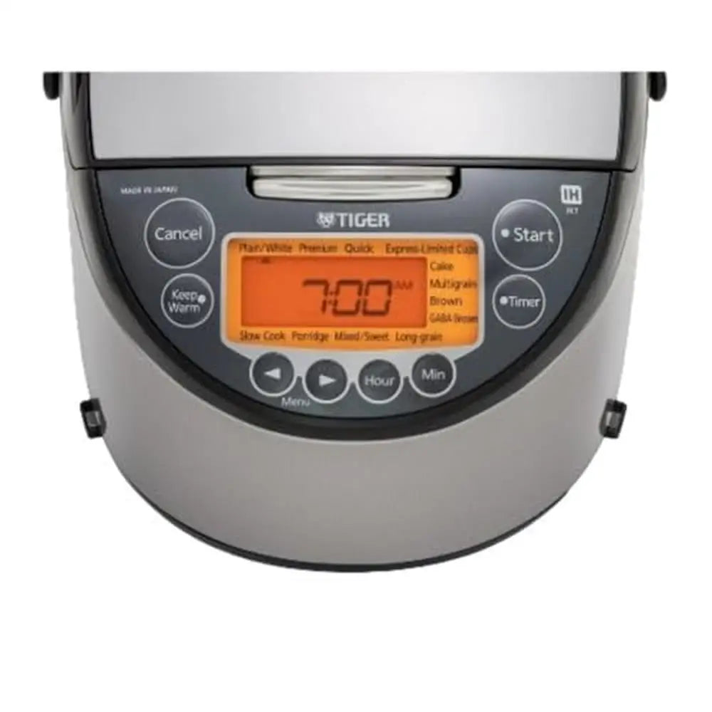 Multi-Functional Induction Heating IH Rice Cooker 12 Cooking Settings Ceramic Coating Black Silver
