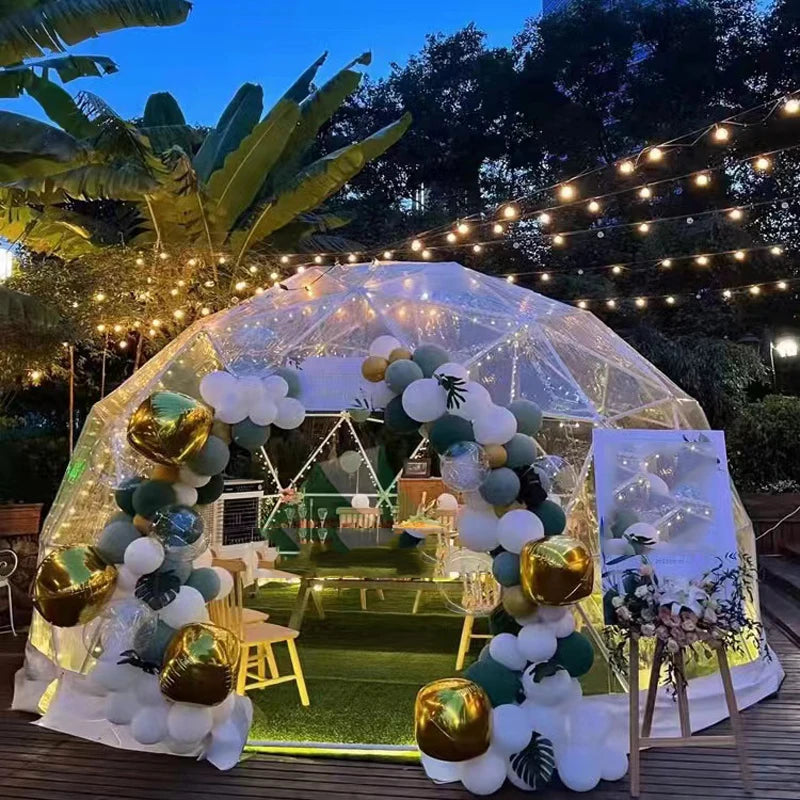 3.6M TPU Clear Bubble Dome Tent for Outdoor Events Parties Camping Cafe Dining - Luxury PVC Garden Igloo Style Tent
