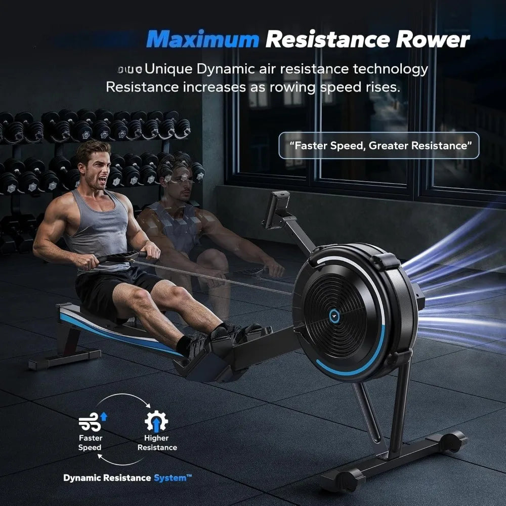 Rowing Machines for Home, Adjustable Air Resistance Professional Indoor Rowing Machine, Ergonomic Comfort Seat, Performance