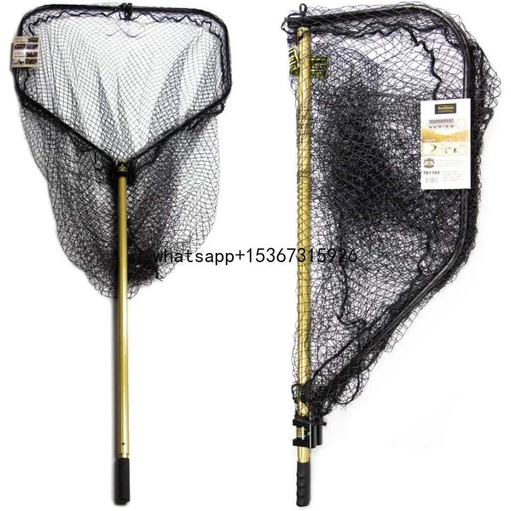 Length 116" Fishing Net Fishing Net Precision Muskie Landing Net - Hoop 36"X38" Gold/Black Supplies Accessories Tackle Sports