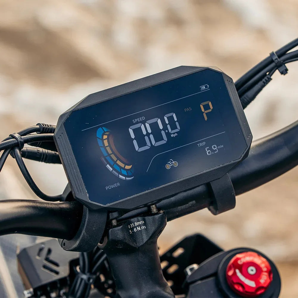 HAPPYRUN Tank Electric Dirt Bike G300 Pro Blue 3000W Motor 72V 30Ah Battery
