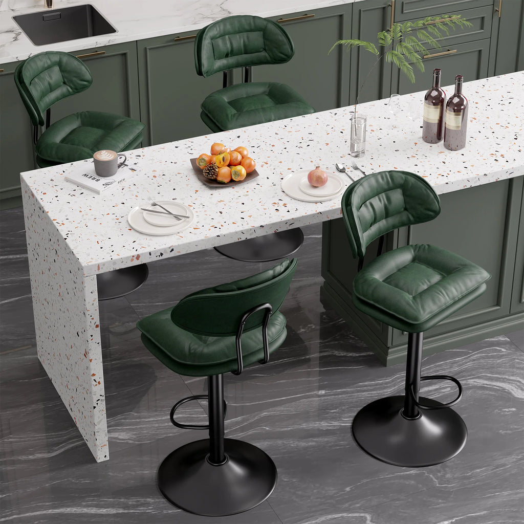 2Pcs Rotating Dining Chair Modern Bar Stools Bar Chairs Simple Backrest Bedroom Dining Room Highchairs Nordic Luxury Dinner Furniture