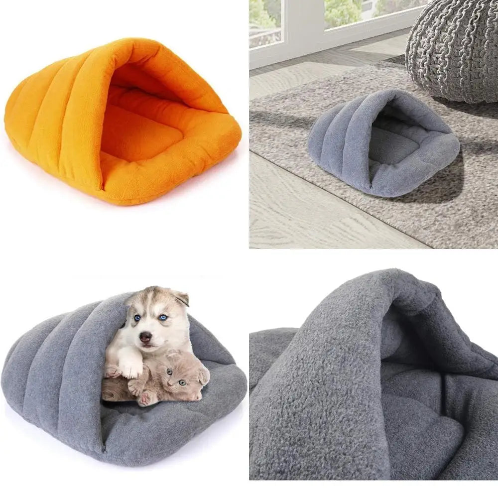 Heated Soft Cushion Dog Bed with Warm Sleeping Nest for Cats and Dogs, Large Size, Ideal for Winter Comfort