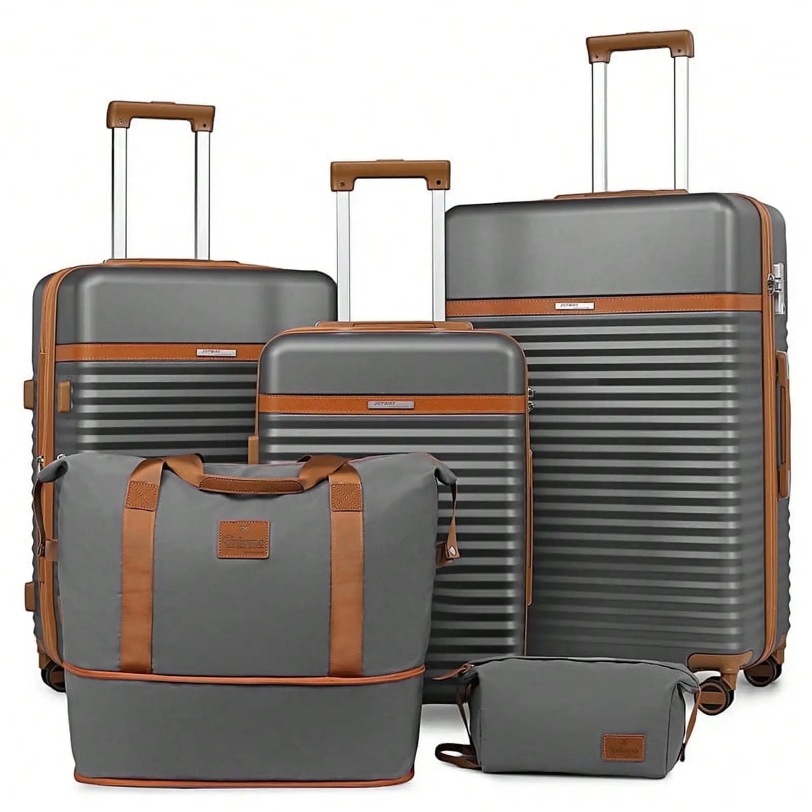 Travel Luggage Suitcase Set, Expandable Lightweight Carry on Suitcase with Duffel Bag,Toiletry Bag,TSA Lock,Spinner Wheels