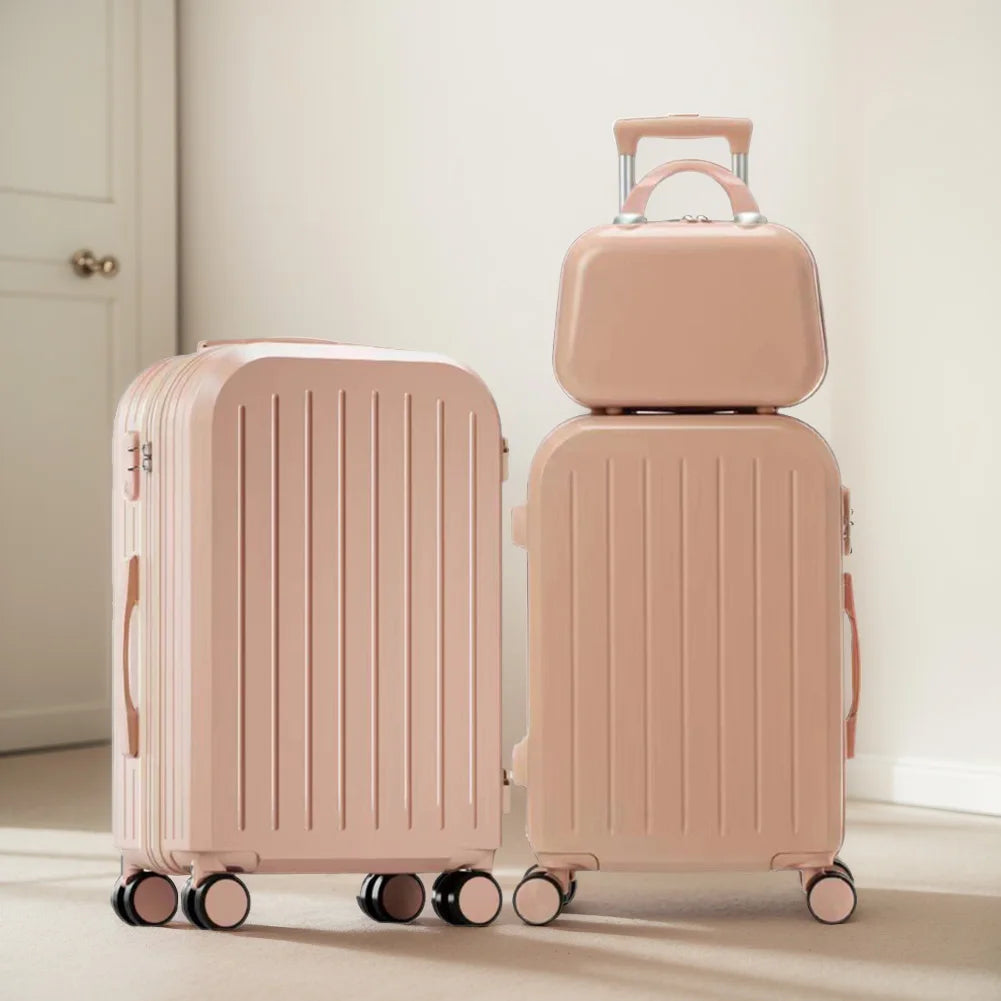 12 Inch 20 Inch 24 Inch Large Capacity Luggage Set with Spinner Wheels Travel Suitcase On Wheels Zipper Trolley Luggage Bag Case