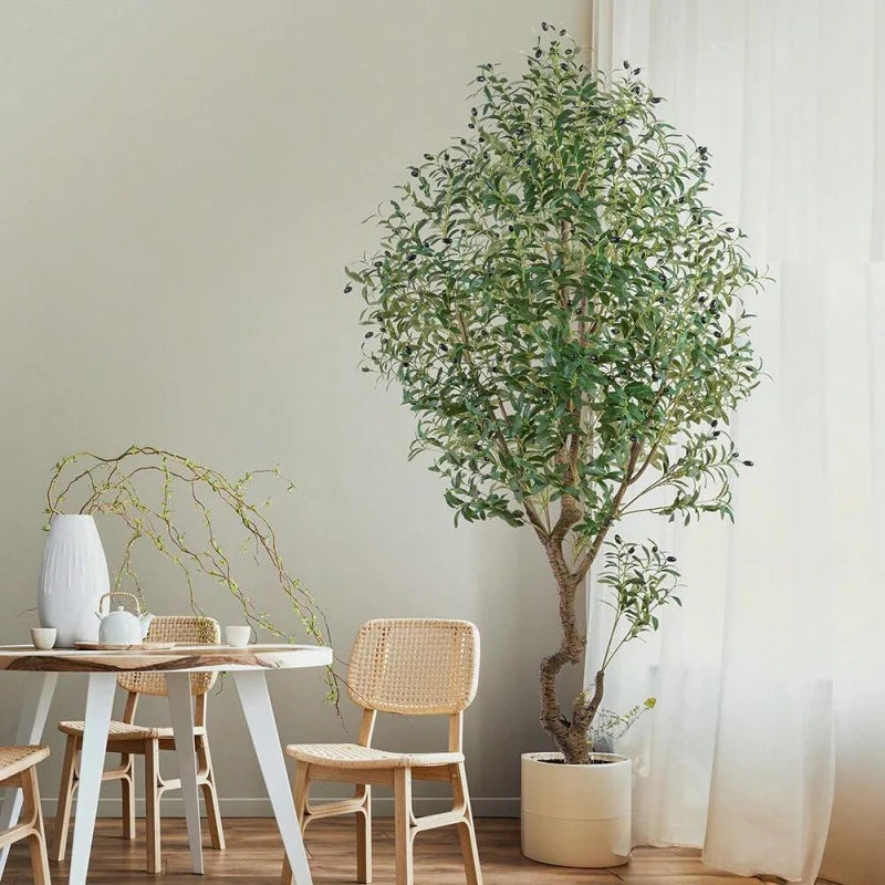 7ft Artificial Olive Plant With Plastic Pot Indoor Outdoor Artificial tree decoration living room Gift Shipping from the USA