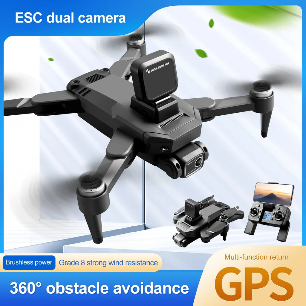 S109 Brushless Drone 5G Remote Control HD Transmission Ultra Long Range Four Axis Electric Resistant GPS Optical Flow Dron 3000M