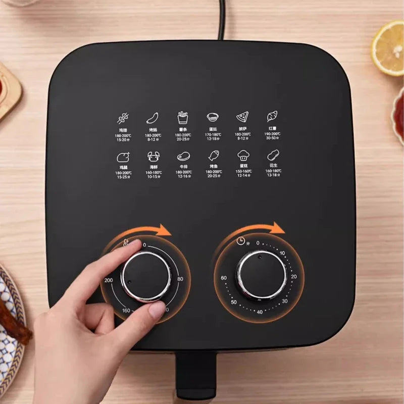 air fryer oven multi-functional large-capacity 1200W 5L large capacity 220V household new visual no-turn-over electric fryer