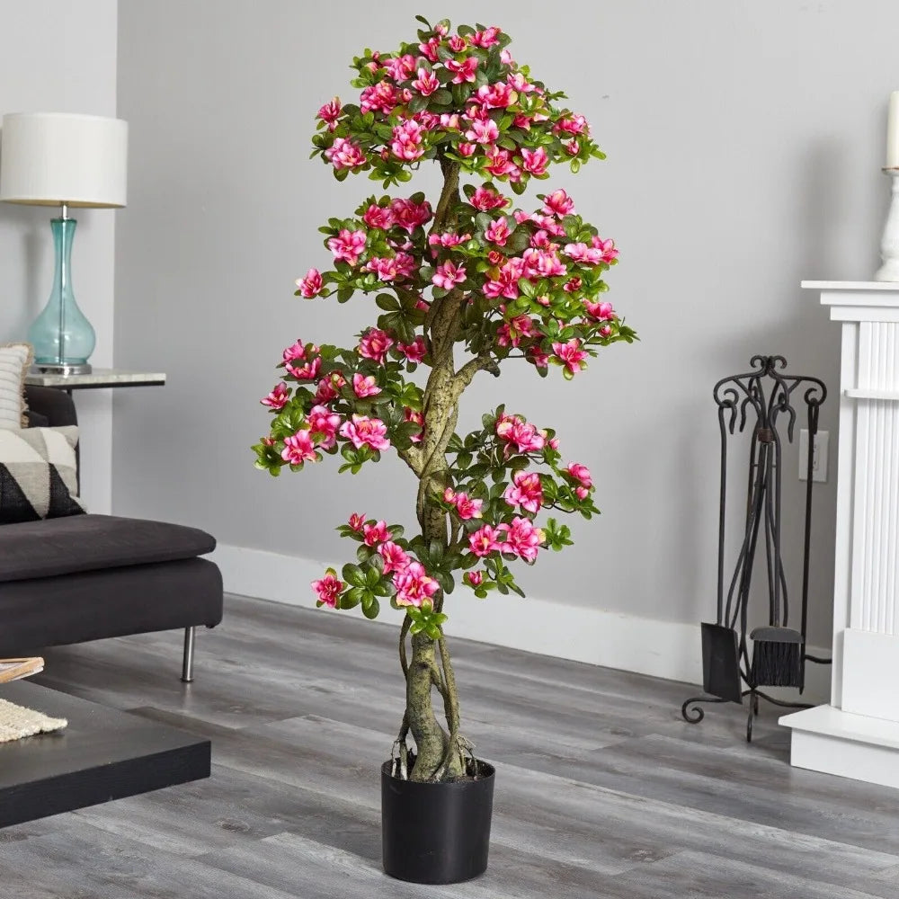5' Azalea Artificial Flower Tree UV (Indoor/Outdoor) Home Decor.