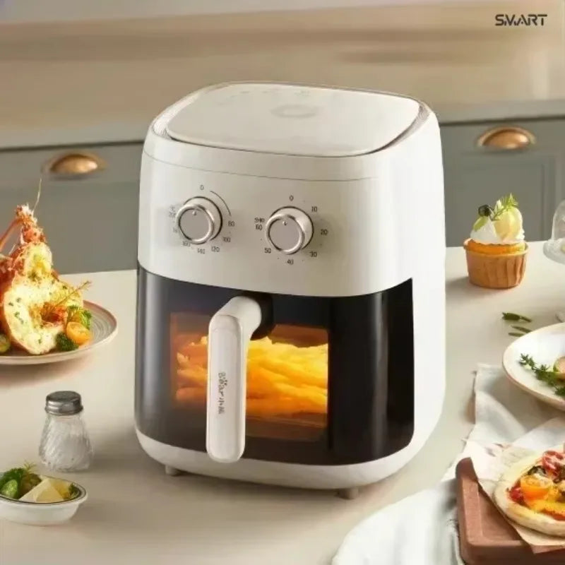 Visual Large Capacity Air Fry Pot, Home Flip Free New  Air Fryer Electric French Fryer Electromechanical Oven.