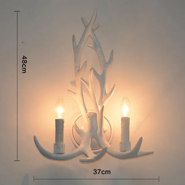 Retro Antler Chandelier Lighting Resin Deer Horn Pendant Lamp for Restaurant Living Room Hotel Shop Dining Table Hanging Lamp