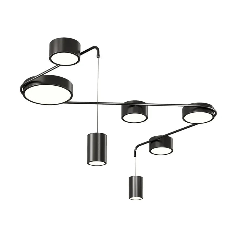 Modern Minimalist LED Ceiling Light Iron Nordic Creative Restaurant Pendant Light Room Bedroom Black Style Lamps for Living Room