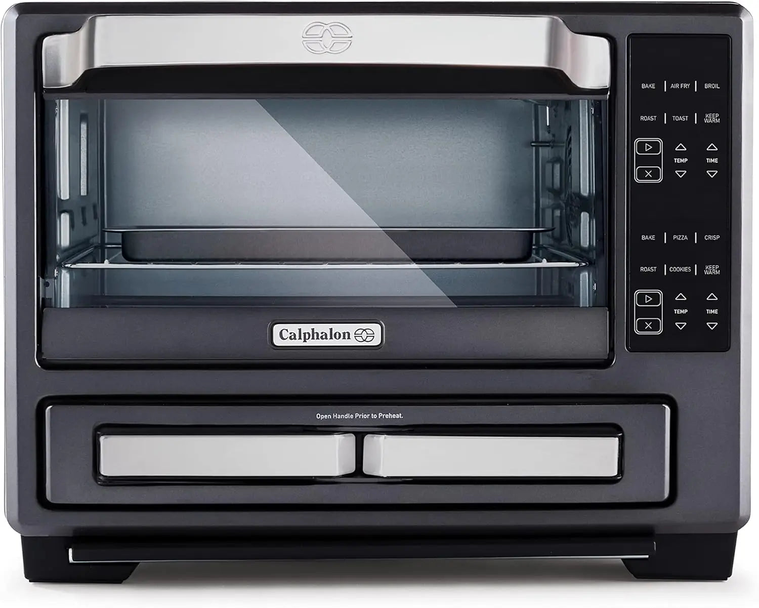 12-in-1 Air Fry Toaster Oven with Dual Zone, Digital Controls, Dark Stainless