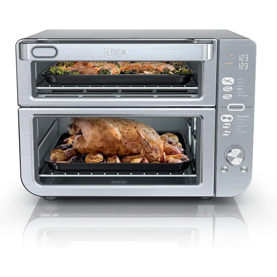 Air Fryer Toaster Oven Double Stack XL Countertop Oven with 12-in-1 Functions Designed for Large Meals Including 4.5lb Chicken
