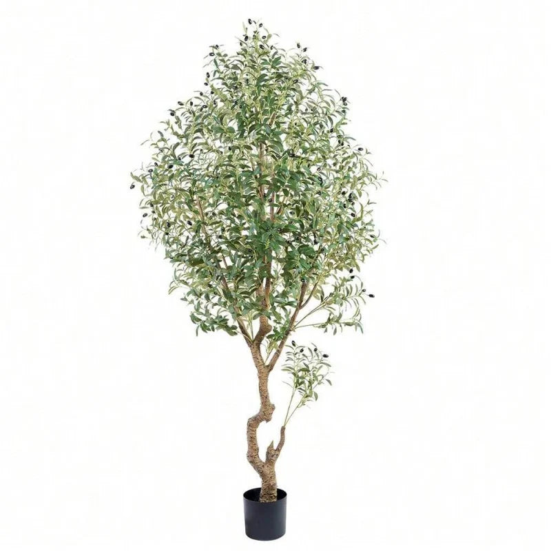 7ft Artificial Olive Plant With Plastic Pot Indoor Outdoor Artificial tree decoration living room Gift Shipping from the USA