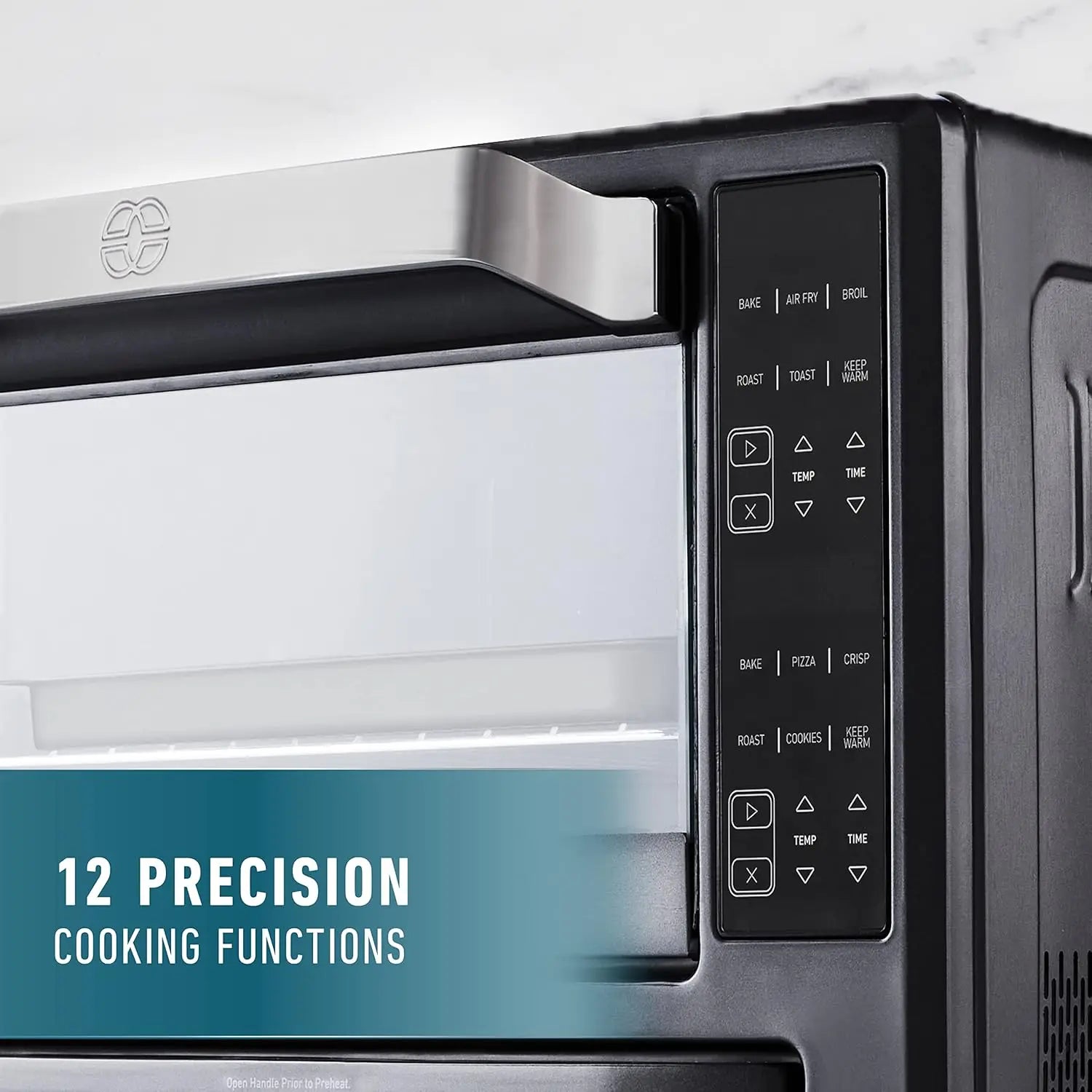 12-in-1 Air Fry Toaster Oven with Dual Zone, Digital Controls, Dark Stainless