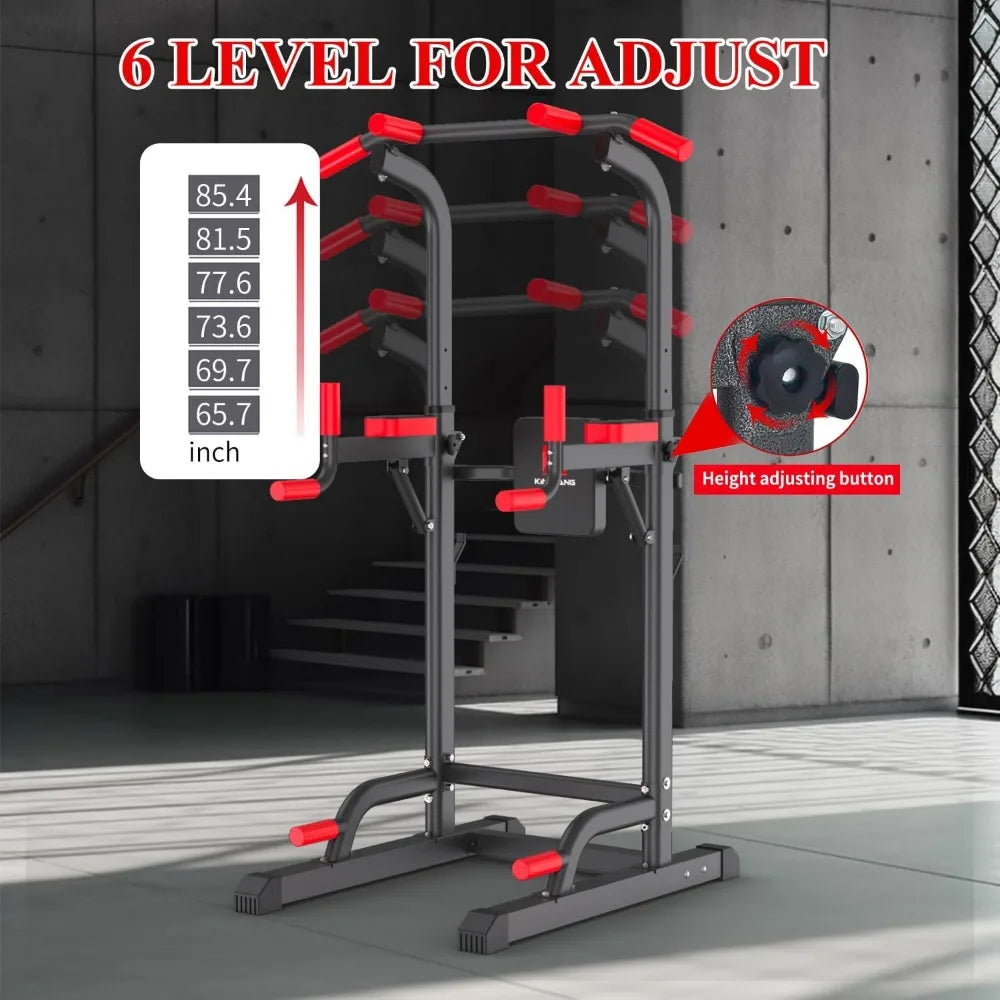 Power Tower Dip Station,Multi-Function Assistive Trainer Pull Up for Home Gym Muscle Building and Beginner Exercises,Load 450LBS