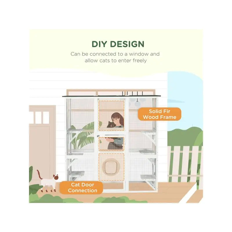 Pet House Cat Bed - Cozy Soft Cat House for Indoor Cats, Washable, Comfortable Sleeping Space for Felines, Ideal Gift for Cat